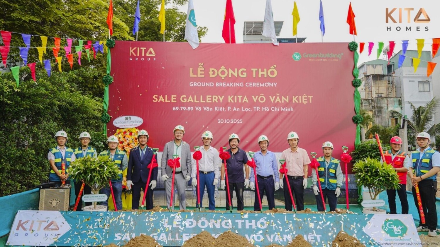Hình ảnh thực tế lễ động thổ và khởi công xây dựng dự án khu phức hợp Ansana by Kita tại Bình Tân.