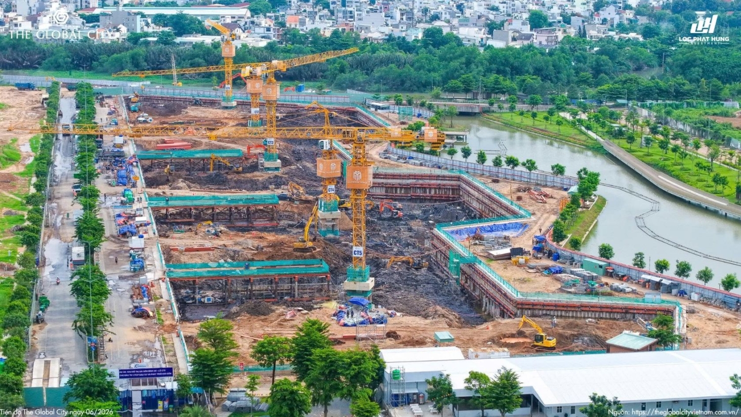 Tiến độ The Global City Tháng 06.2026