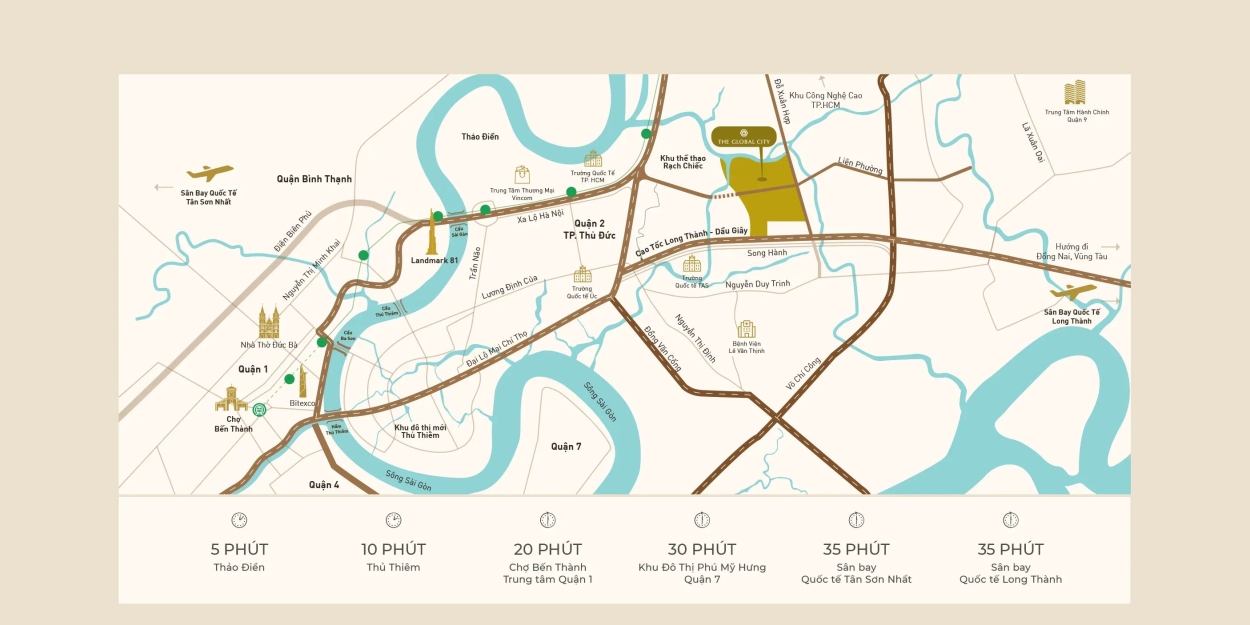 Hình Ảnh Vị Trí Phân Phu Sola Villa The Global City