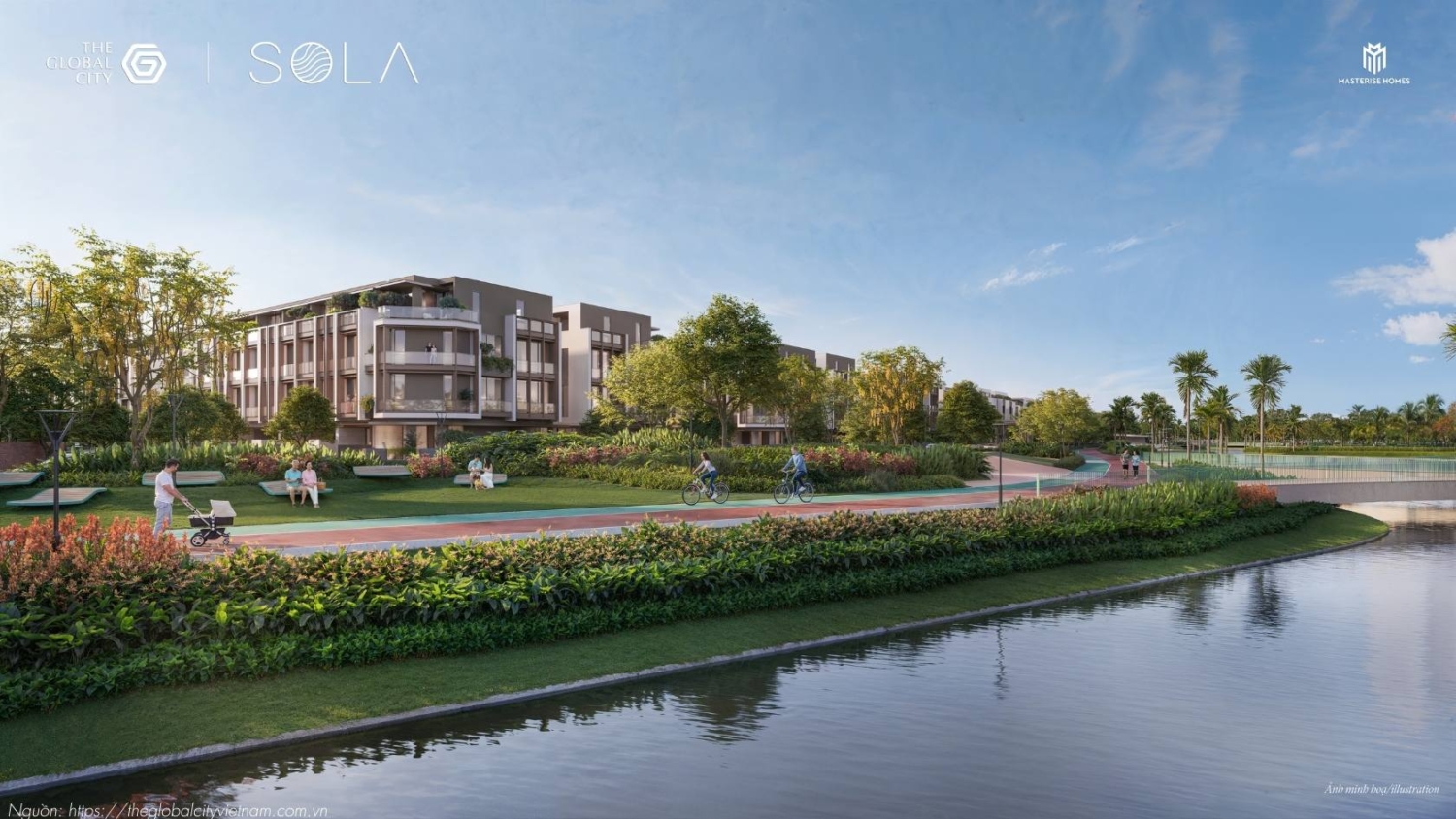 Công viên ven sông Horizon phân khu Sola Island dự án The Global City