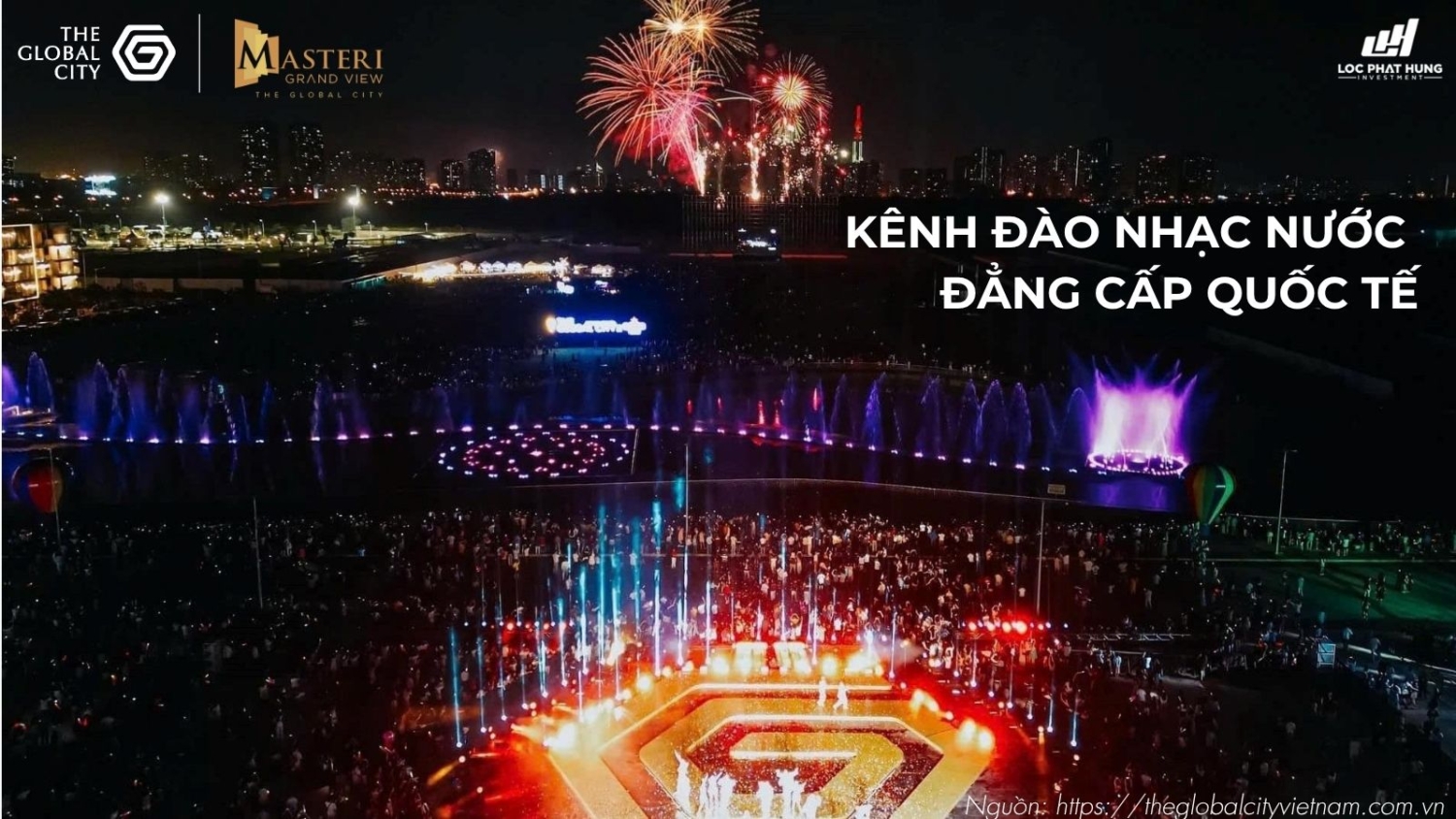 Kênh đào nhạc nước đẳng cấp quốc tế tại Masteri Grand View