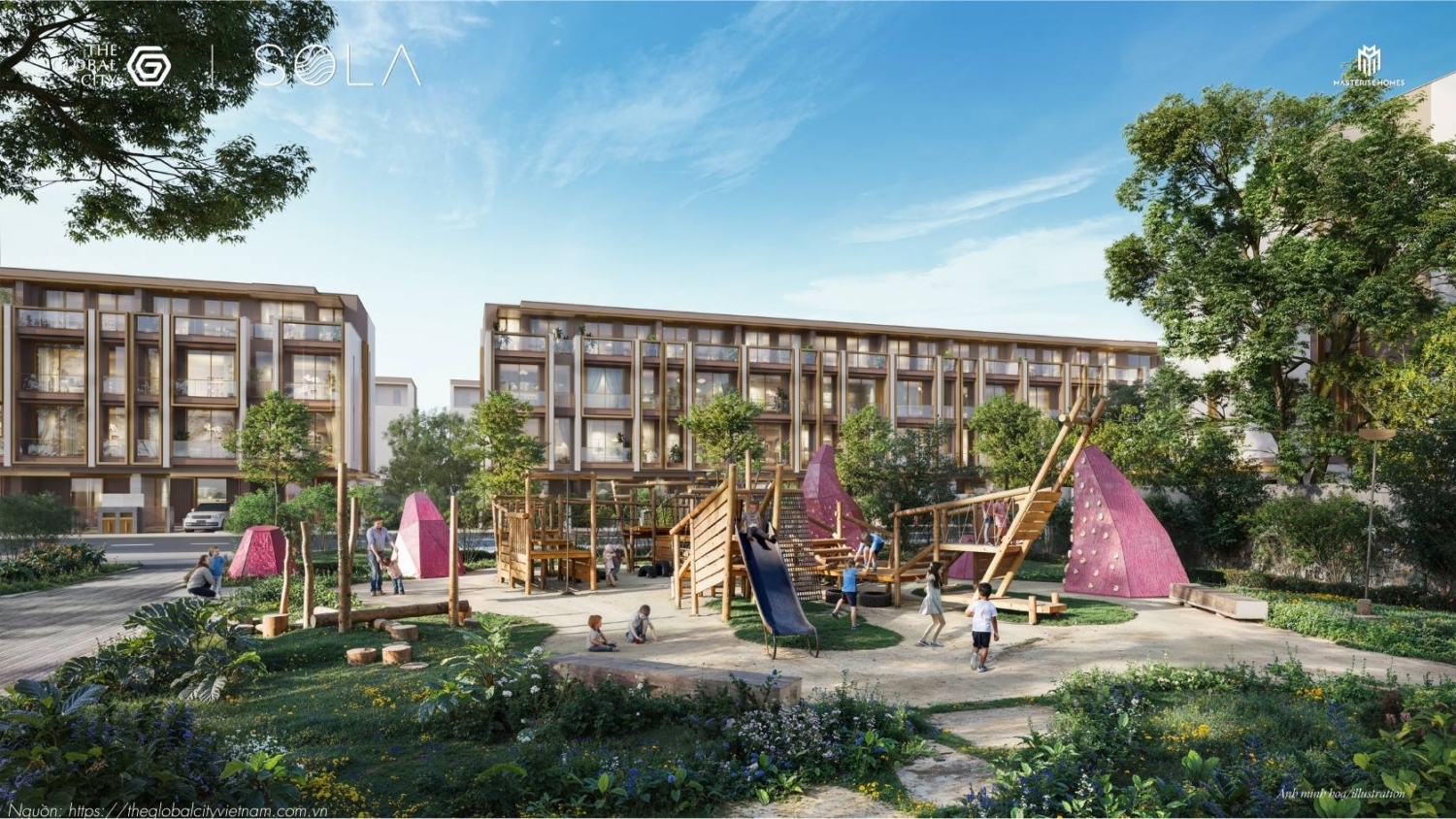 Khu vui chơi trẻ em với thiết kế hiện đại tại phân khu Sola Villa The Global City