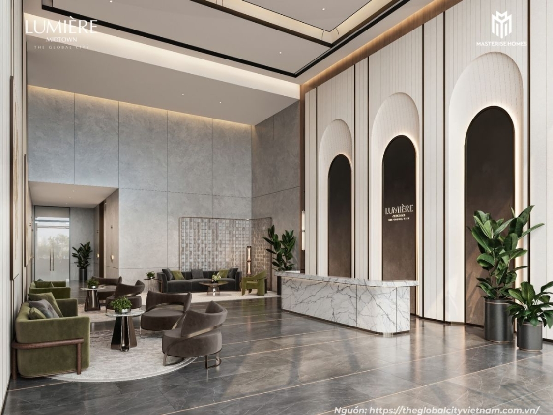 Sảnh đón Khách Lobby Chuẩn 6 Sao Lộng Lẫy Tại Lumière Midtown