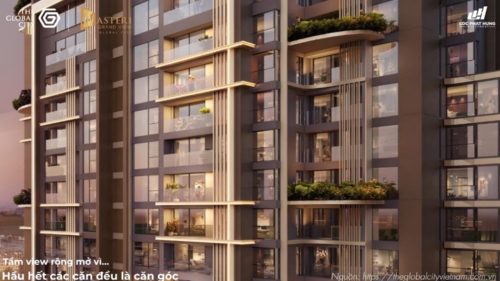 Thiết kế căn góc với tầm view rộng mở tại Masteri Grand View - The Global City