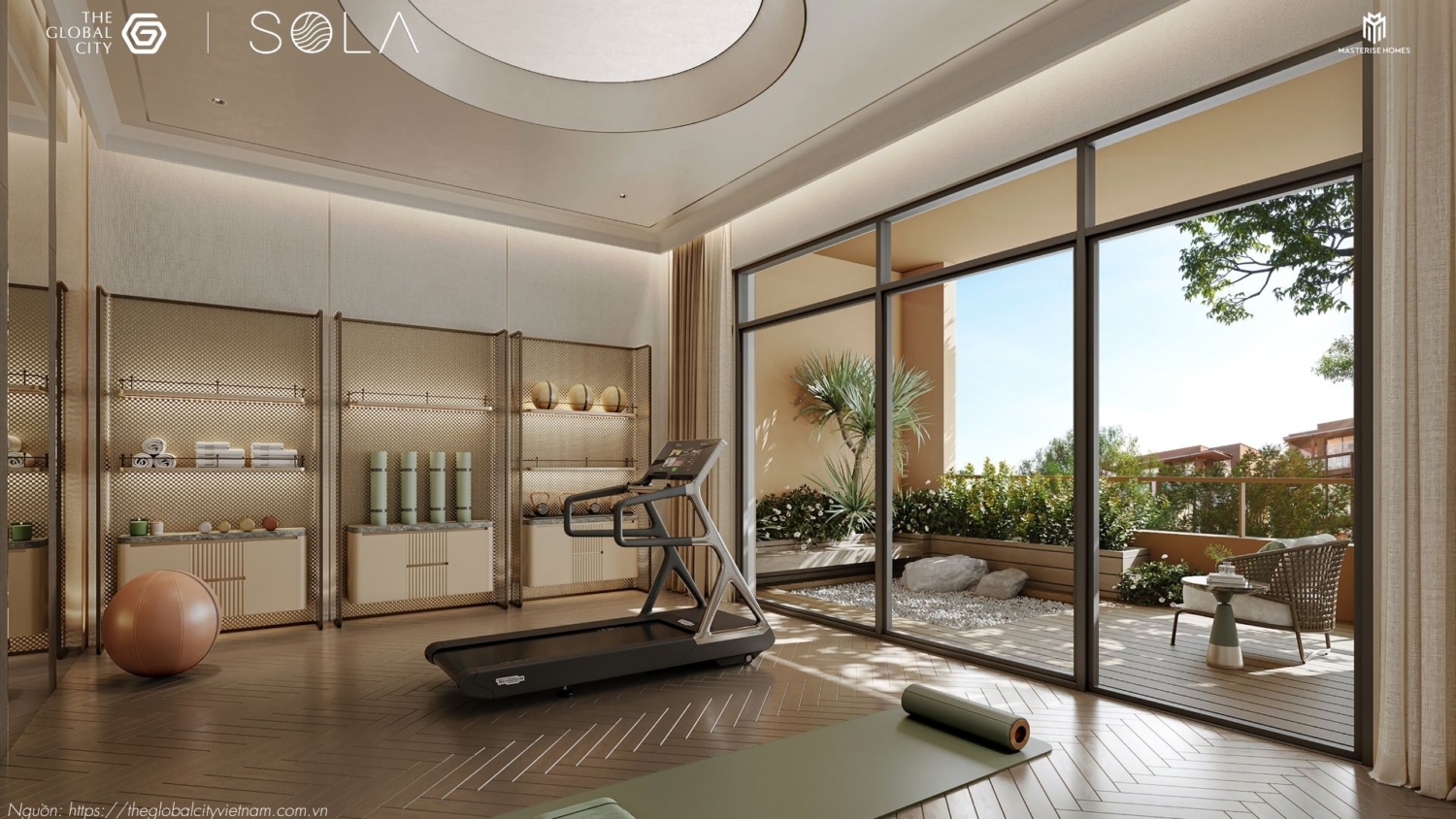 Thiết kế nội thất sang trọng dãy biệt thự liên kế phân khu Sola Villa The Global City Quận 2.