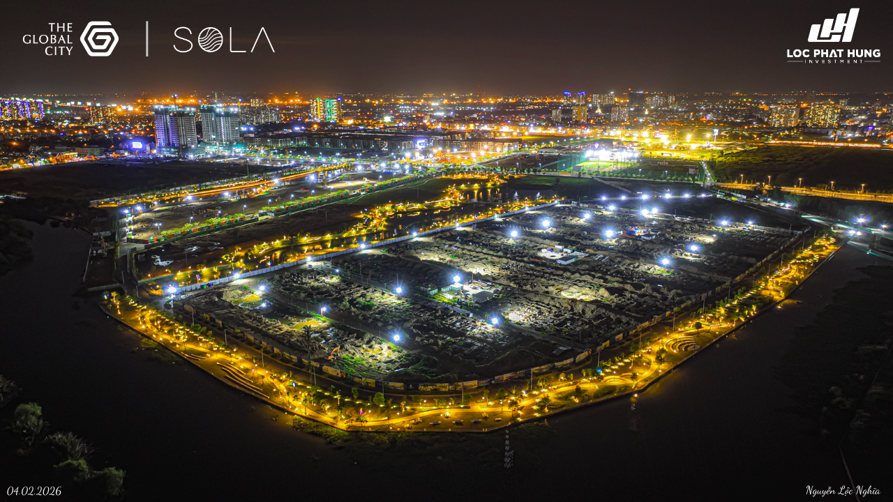 Tiến độ thi công biệt thự Sola The Global City Quận 2 04.02.2026