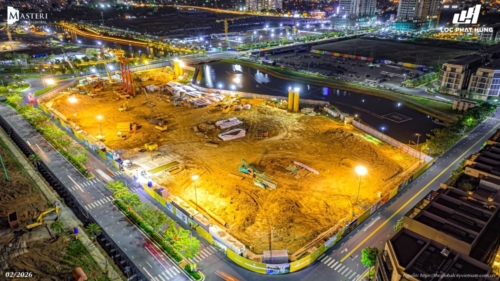 Tiến độ xây dựng tháng 02/2026 dự án Masteri Cosmo Central The Global City Hotline 0937.098.890