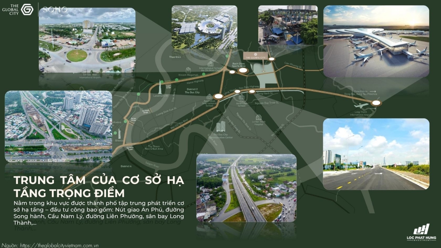 SOHO nằm tại trung tâm của các cơ sở hạ tầng trọng điểm TP. Thủ Đức