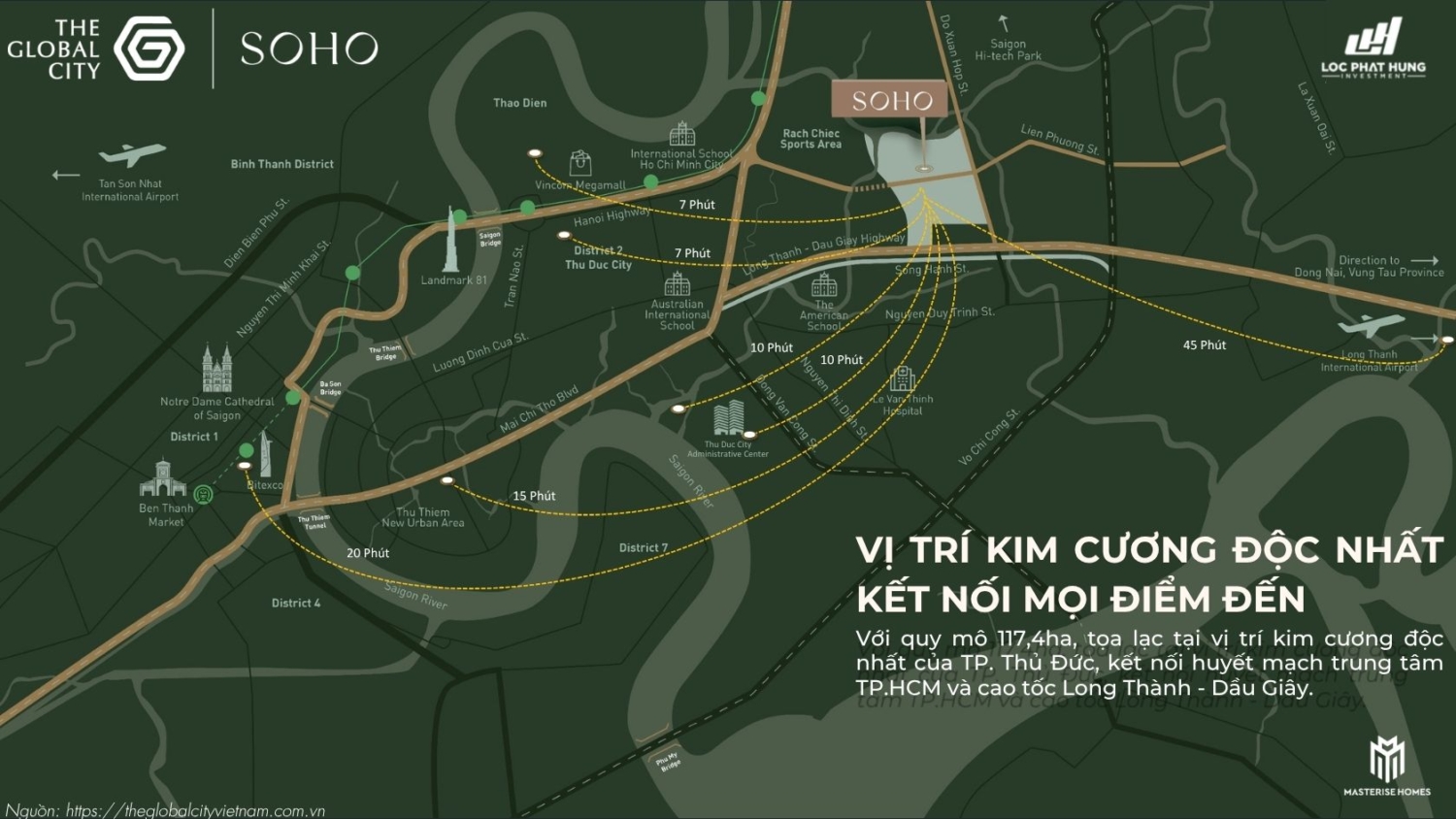 Vị trí kim cương độc nhất kết nối mọi điểm đến - Phân khu SOHO The Global City