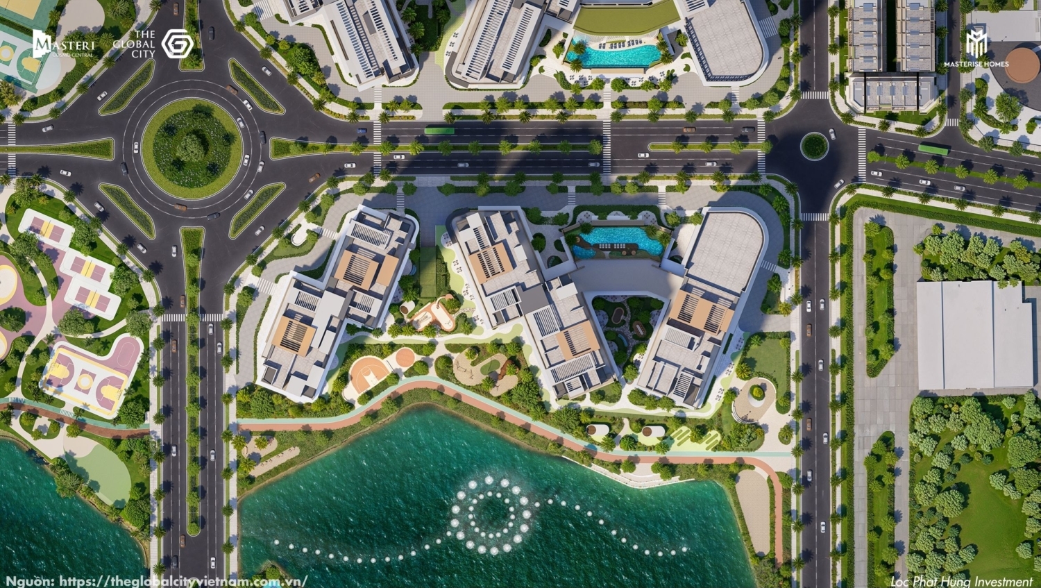Mặt bằng tổng thể phân khu Nexus Zone CT3 Masteri Cosmo Central The Global City
