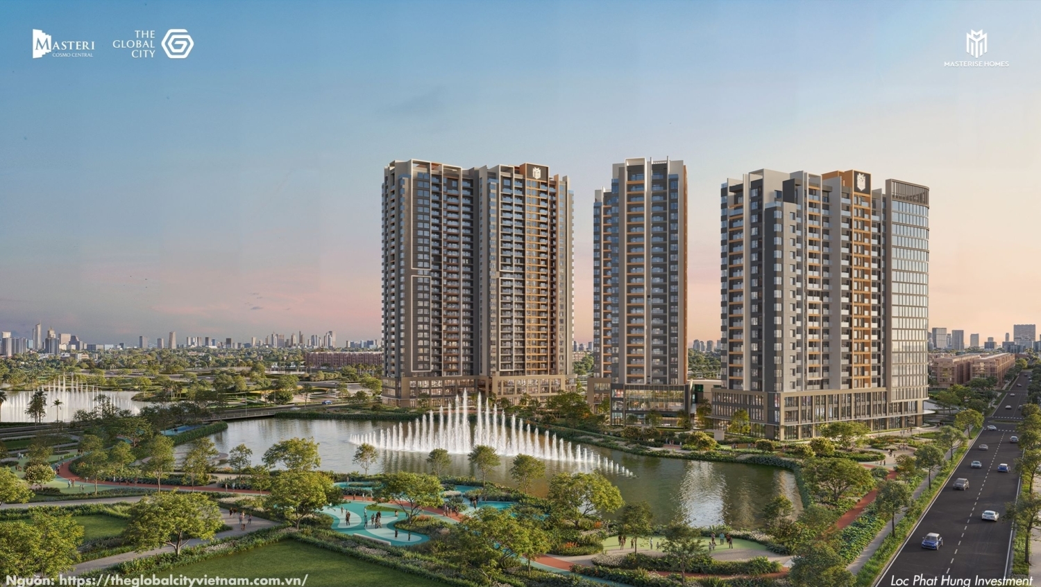Phối cảnh kiến trúc dự án căn hộ Nexus Zone CT3 Masteri Cosmo Central