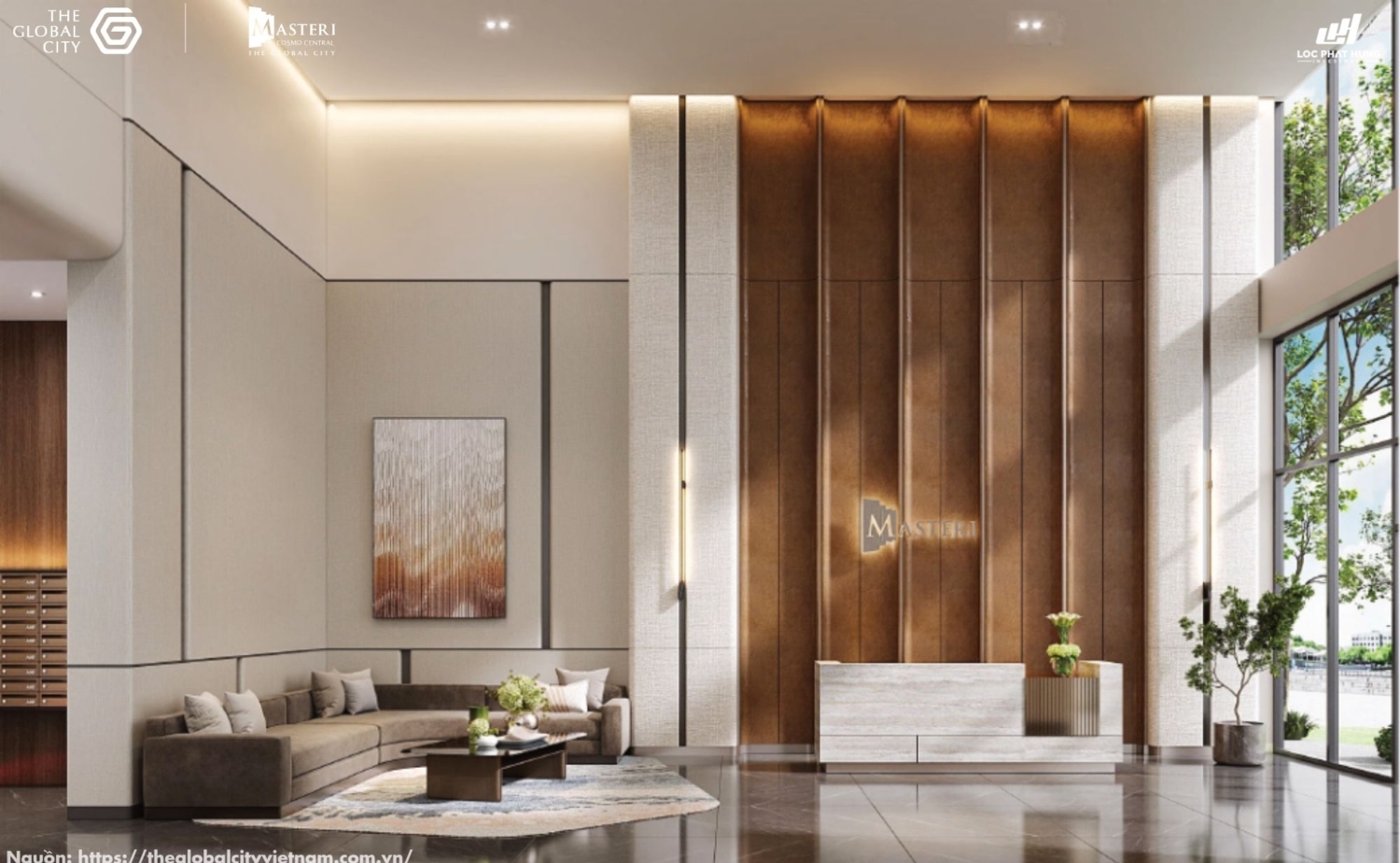 Sảnh chờ sang trọng và sảnh thang máy đẳng cấp tại căn hộ Nexus Zone CT3